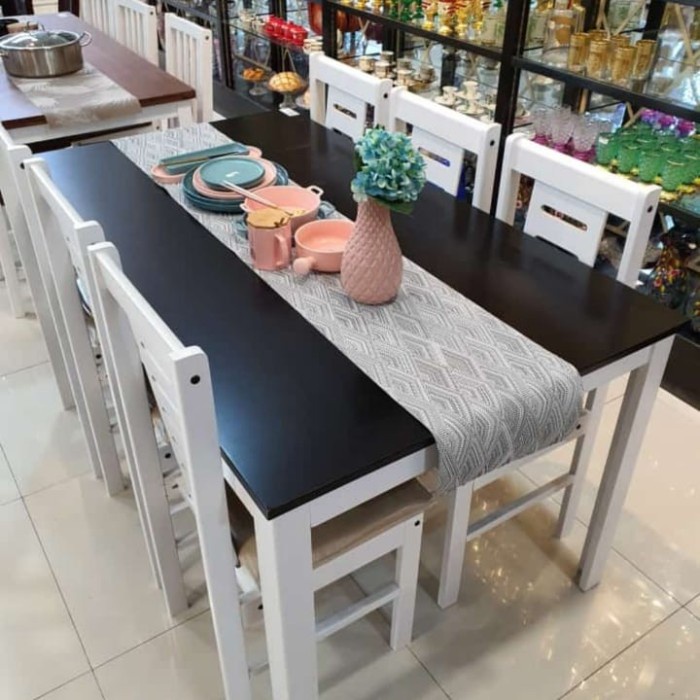 Kursi Kayu - Meja Makan Kayu 6 Kursi