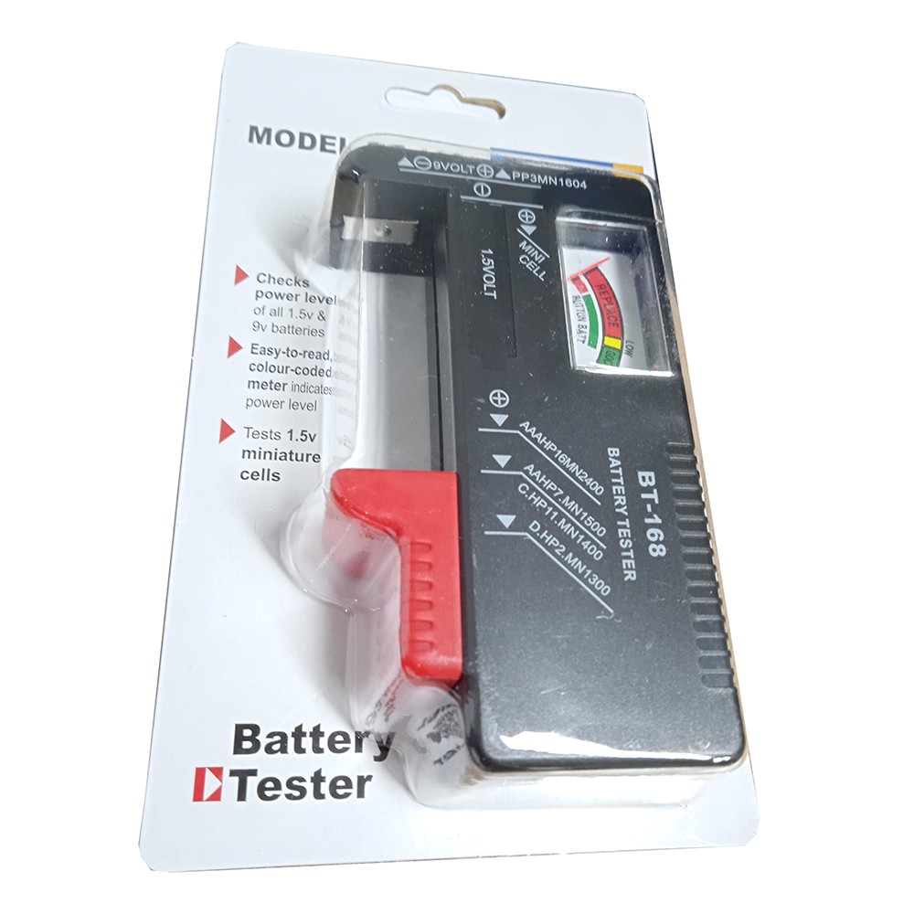 OLOEY Tester Baterai AA AAA Volt Meter - Black