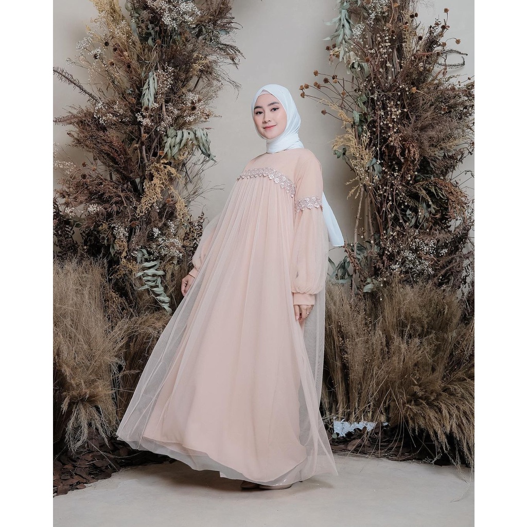 MAXI DRESS WANITA / NEW ZOYYA MAXI / DRESS MAXI PESTA TILE / DRESS KONDANGAN REMAJA-MOCCA