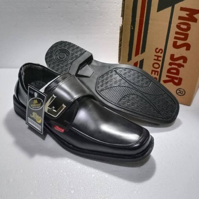 SEPATU PANTOFEL PRIA JM MONS STAR 205 HITAM,  SIZE 39-43 Sol TPR