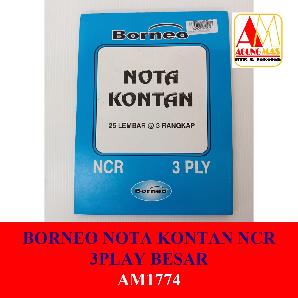 

BORNEO NOTA KONTAN NCR 3PLAY BESAR