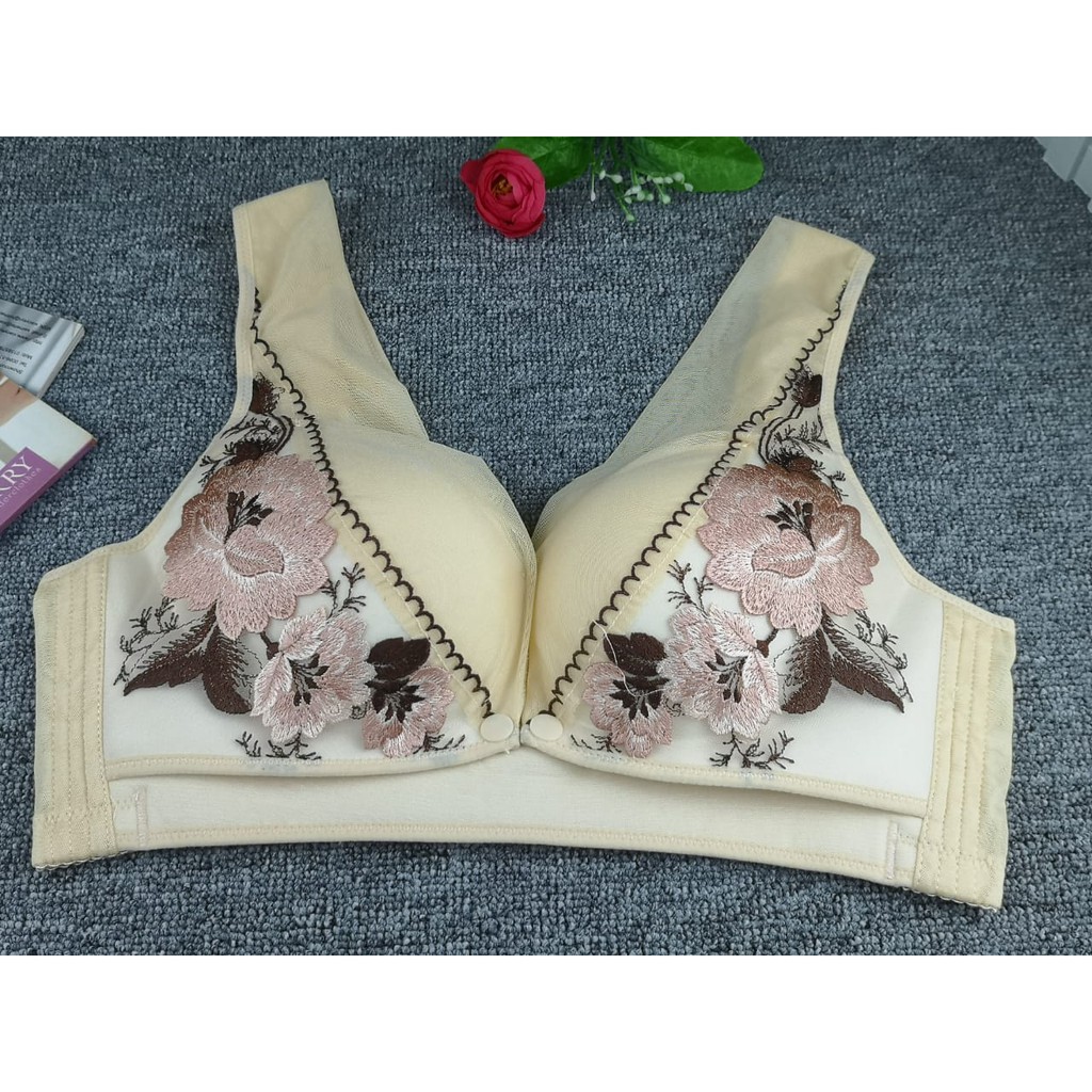 Bra / BH Import 608 Ibu Menyusui Motif Renda Tanpa Kawat