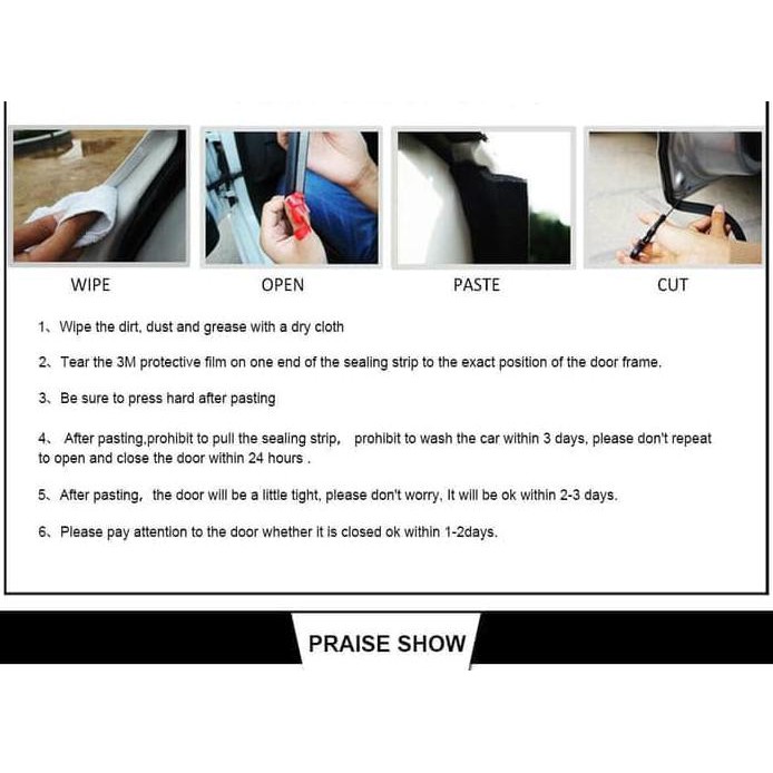 3M Seal Pintu Mobil 4 Meter Peredam Suara Kabin Anti Bising Anti Bocor