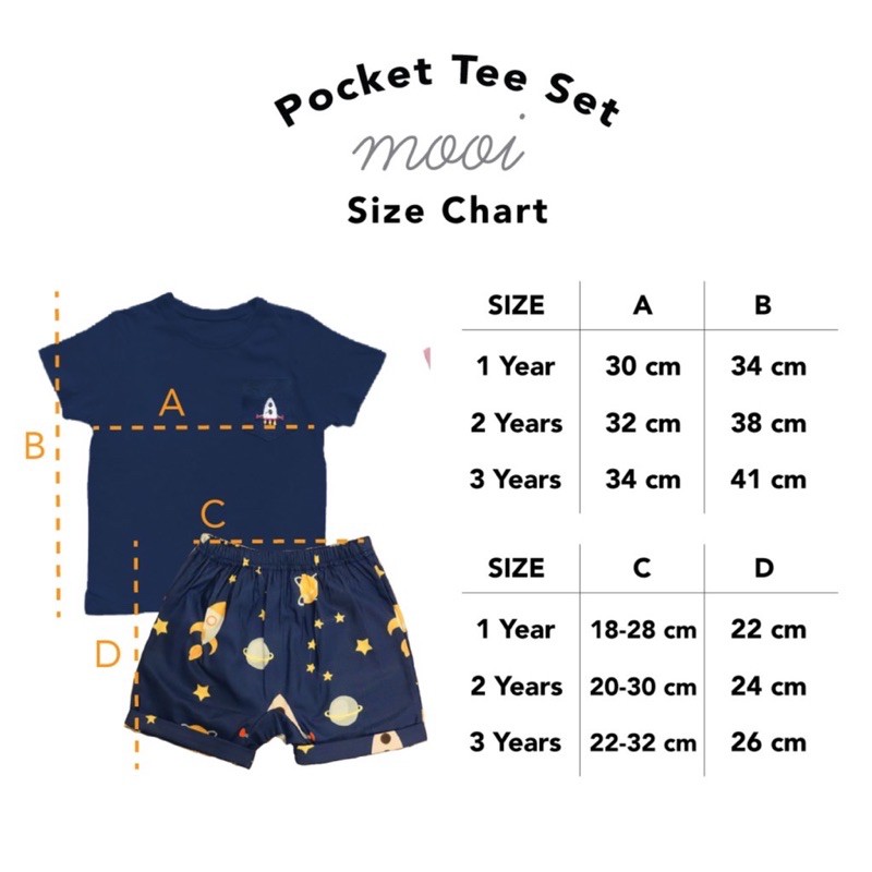 Mooi pocket tee set new