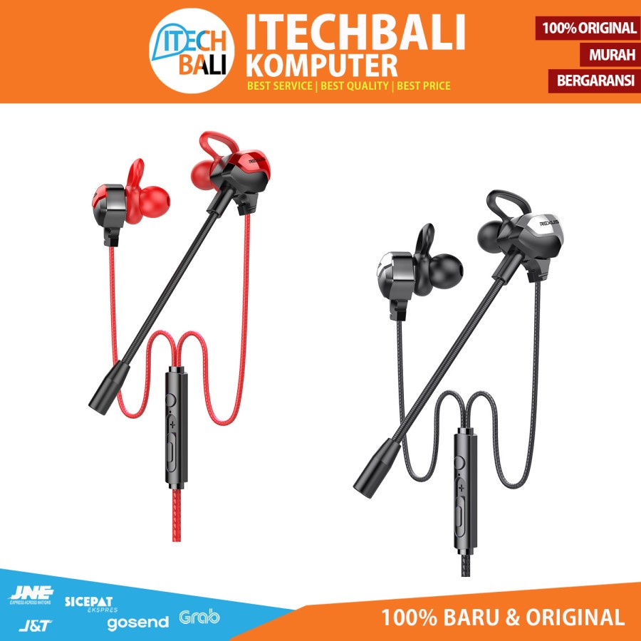 EARPHONE GAMING REXUS VONIX ME-6 Dual Microphone Original | ITECHBALI