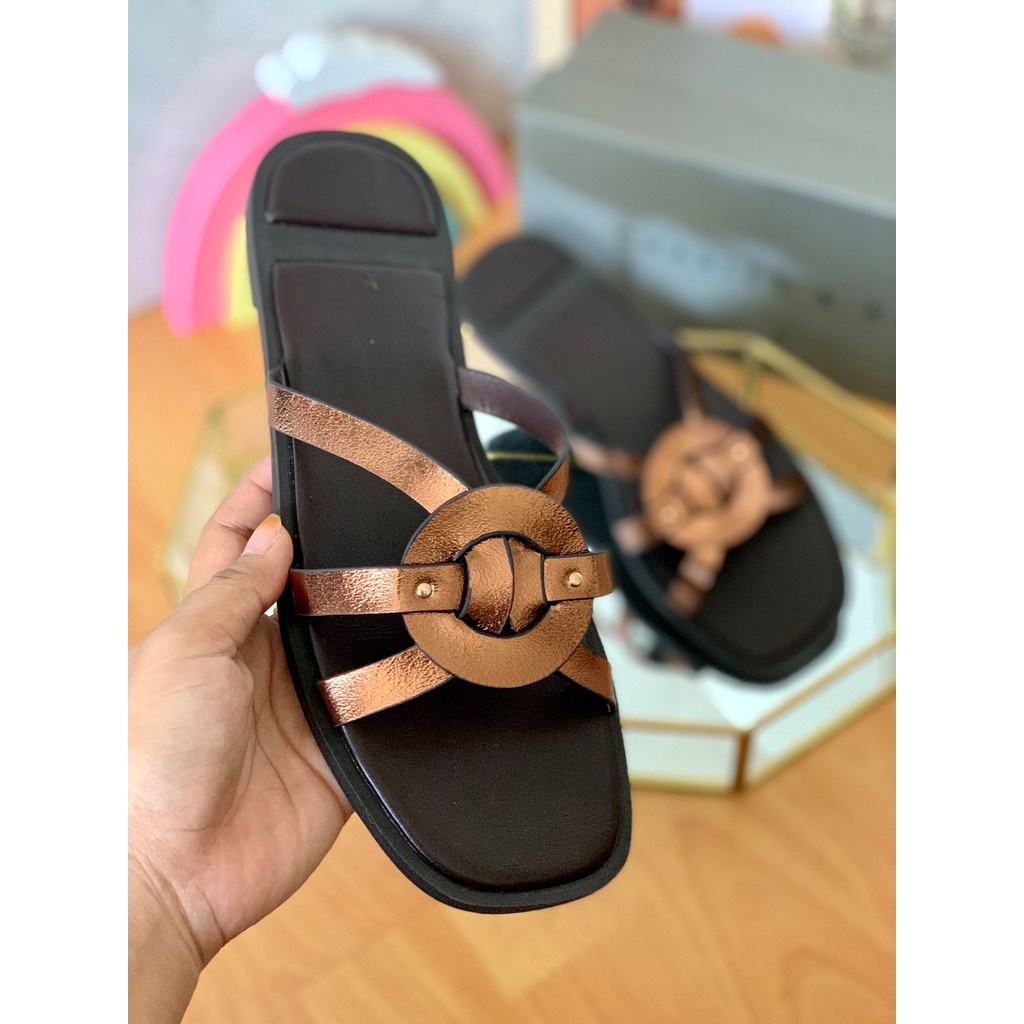 [7.7 Boombastis Sale⚡] - CLEARANCE SALE! SANDALS WANITA CKS429 CK FLAT SANDALS PREMIUM IMPORT