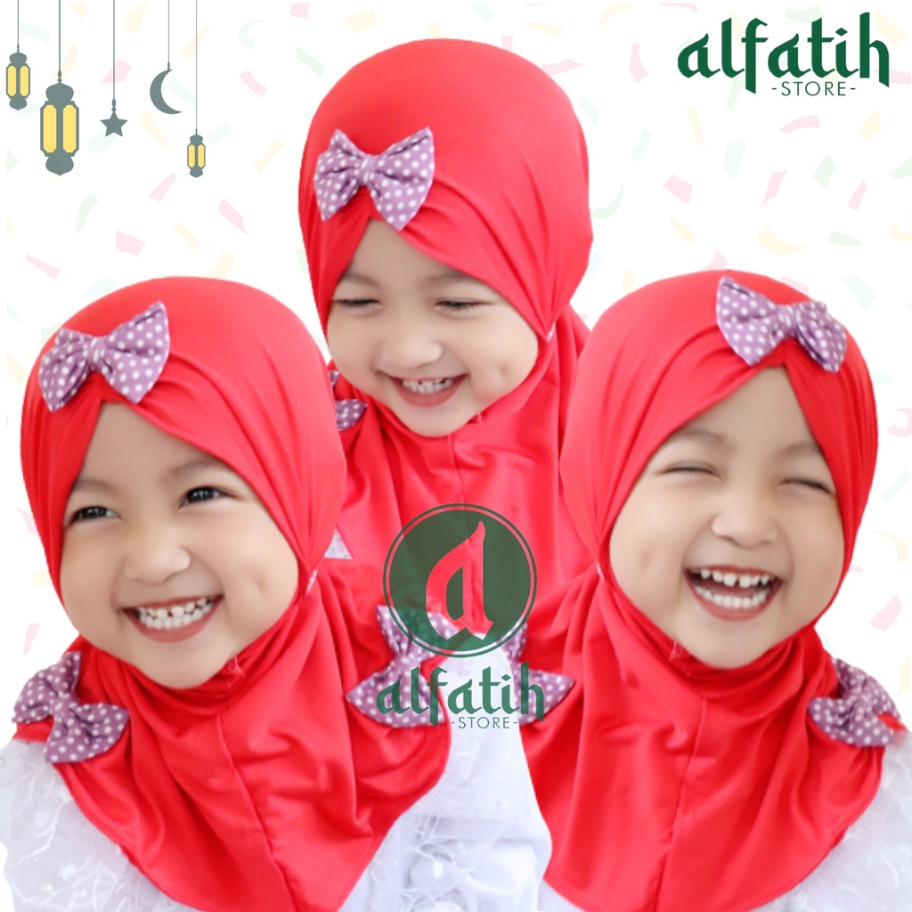 ALFATIH STORE / HIJABA ANAK CALISTA CUTE VARIASI PITA / JILBAB ANAK MURAH /HIJAB ANAK / BERGO ANAK / Kerudung Anak Jilbab Hijab Anak Bayi Perempuan / pastan baby / hijab anak / Jilbab Anak bayi Usia 0-3 Tahun Bahan Jersey Premium Nyaman Di Pakai