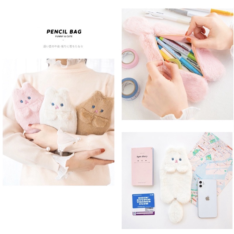 

PANACHE Bentoy Soft Kawaii Pencil Case Tempat Pensil Pensil Bag Kotak Pensil