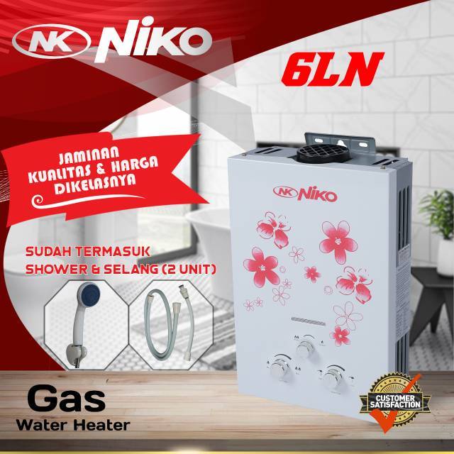 Gas Water Heater Niko NK6LN 6 Liter Bonus Shower NK-6LN | Shopee Indonesia