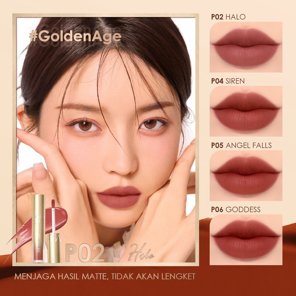 Focallure Matte Liquid Lipstik Fast Dry Waterproof Lasting Lip Tint #GoldenAge