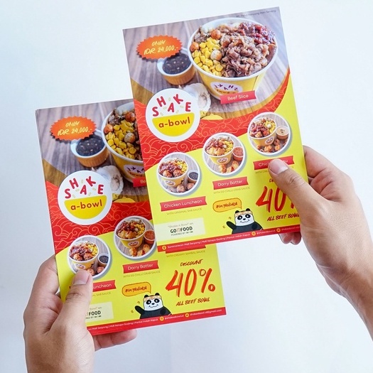 

BROSUR/ FLYER UKURAN A6 dan A5, AP150 + CUTTING