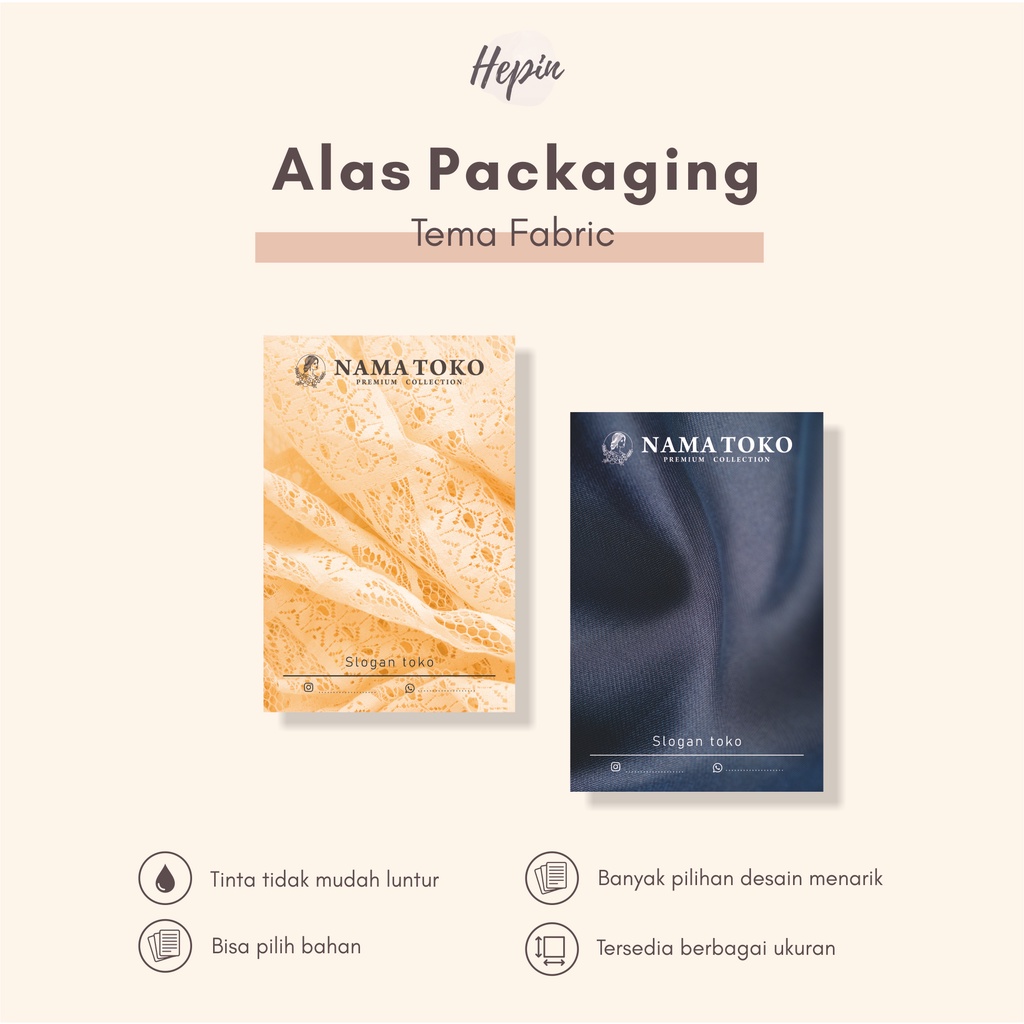 

murah label /alas packing FABRIC/alas produk murah