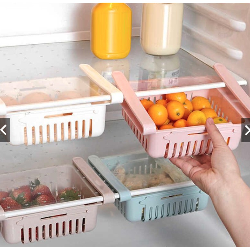 Adda Home - Rak Kulkas Drawer Organizer Bisa Diatur Storage Box