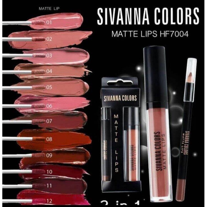 Sivanna Colors Matte Lips HF7004/lipstick/lipliner/makeup/bibir/thailand