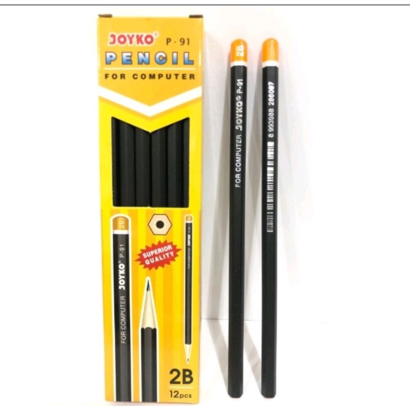 

Pensil / Pencil 2B Joyko P-91 For Komputer Ujian Ecer (5pcs)