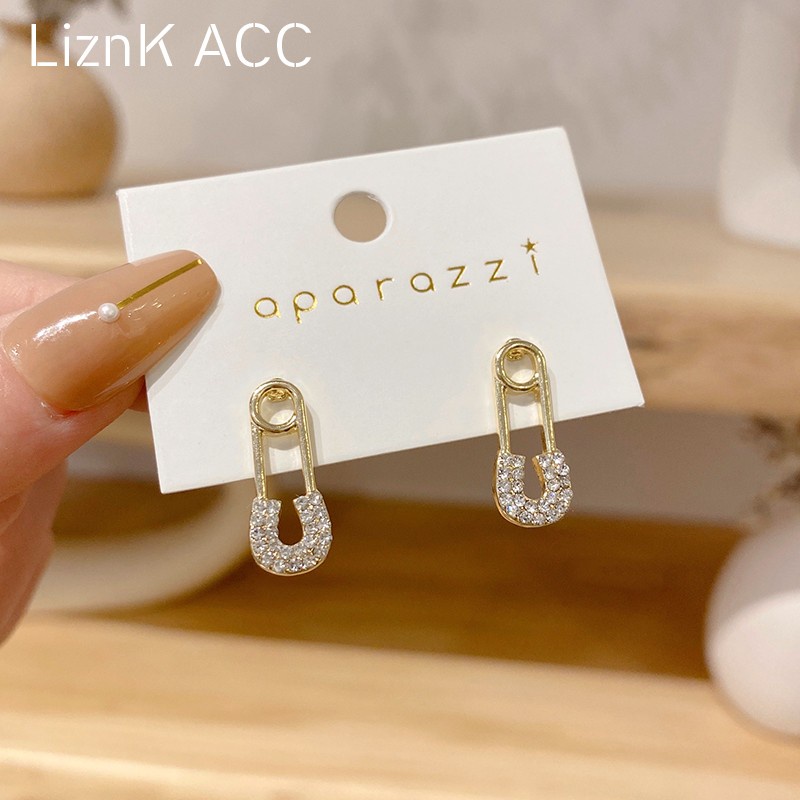 Korea S925 Silver hairclip Zircone Ear Studs for Lovely Girls Earring Girls Fashion Ear Accessory