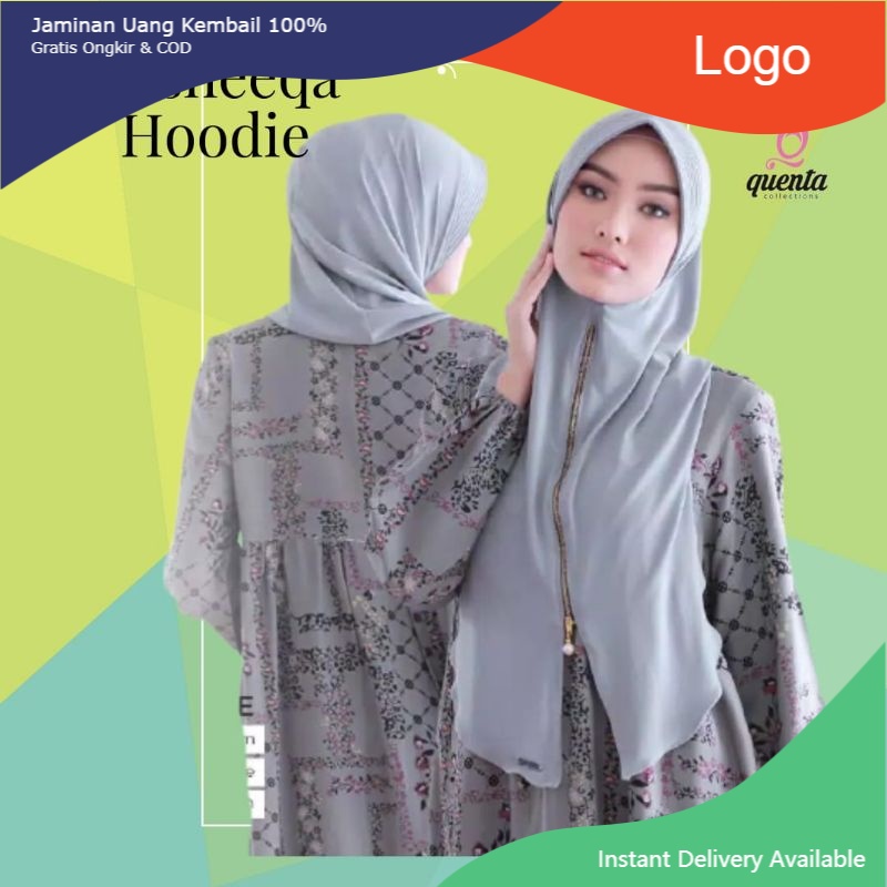 Defara Asheeqa Hoodie hijab instan premium kekinian