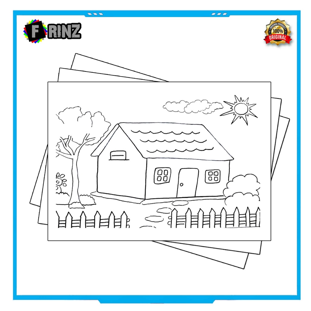 Gambar Sketsa Mewarnai ~ 17 . Pemandangan Part 1 / Seketsa Lukis / Drawing Sketch / Menggambar-02
