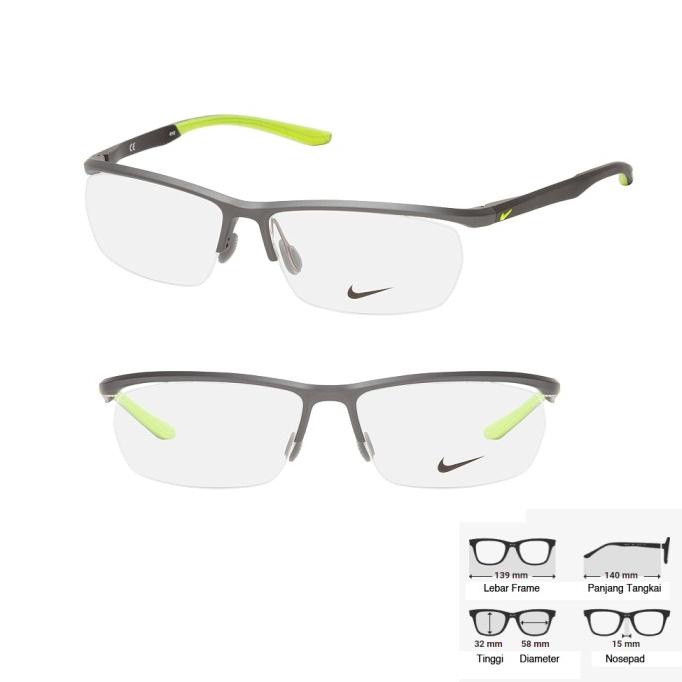 KACAMATA PRIA FRAME KACAMATA PRIA SPORTY NIKE HALF GANTUNG PLUS MINUS ANTI RADIASI 7 PENGIRIMAN CEPA