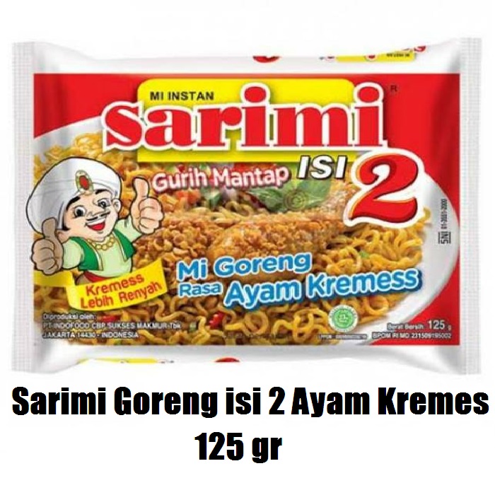 

Sarimi Goreng isi 2 Ayam Kremes 125 gr