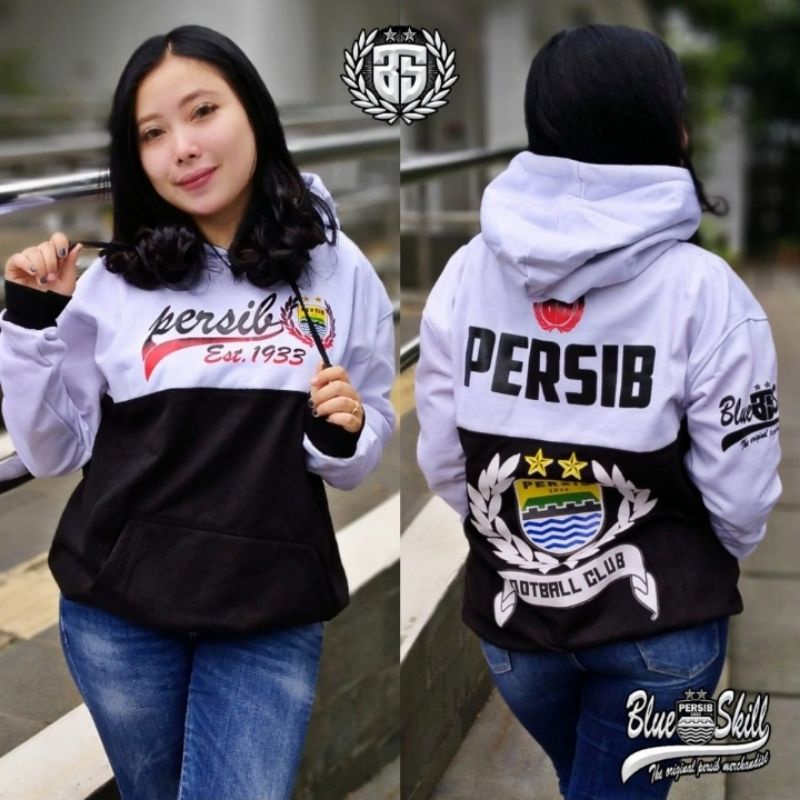 Switer hoodie persib / jaket sweater viking persib / jaket sweater hoodie kombinasi / jaket sweater persib hoodie untuk pria dan wanita / sweater originalblueskill