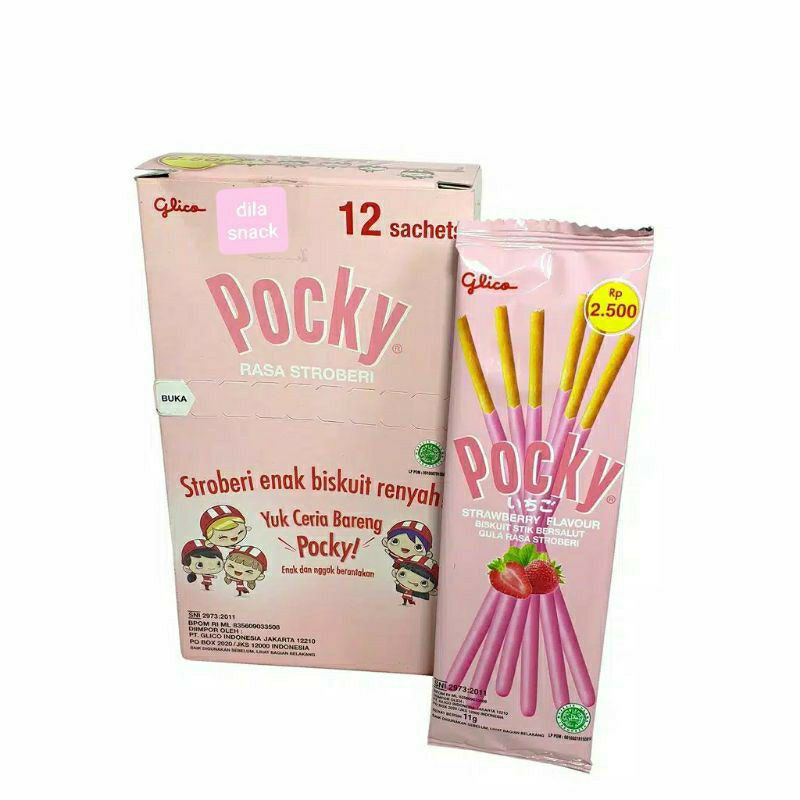 

POCKY SACHET MINI STRAWBERRY PER BOX 11gr X 12pcs