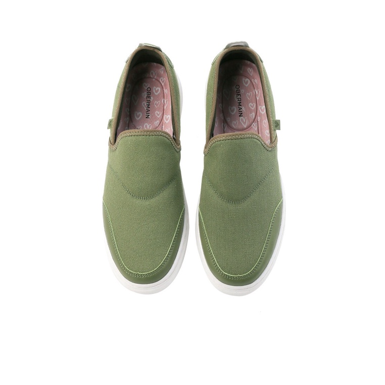 SEPATU SLIP ON OBERMAIN PRIA ORIGINAL CASUAL BRANDED ASLI HIJAU OM07