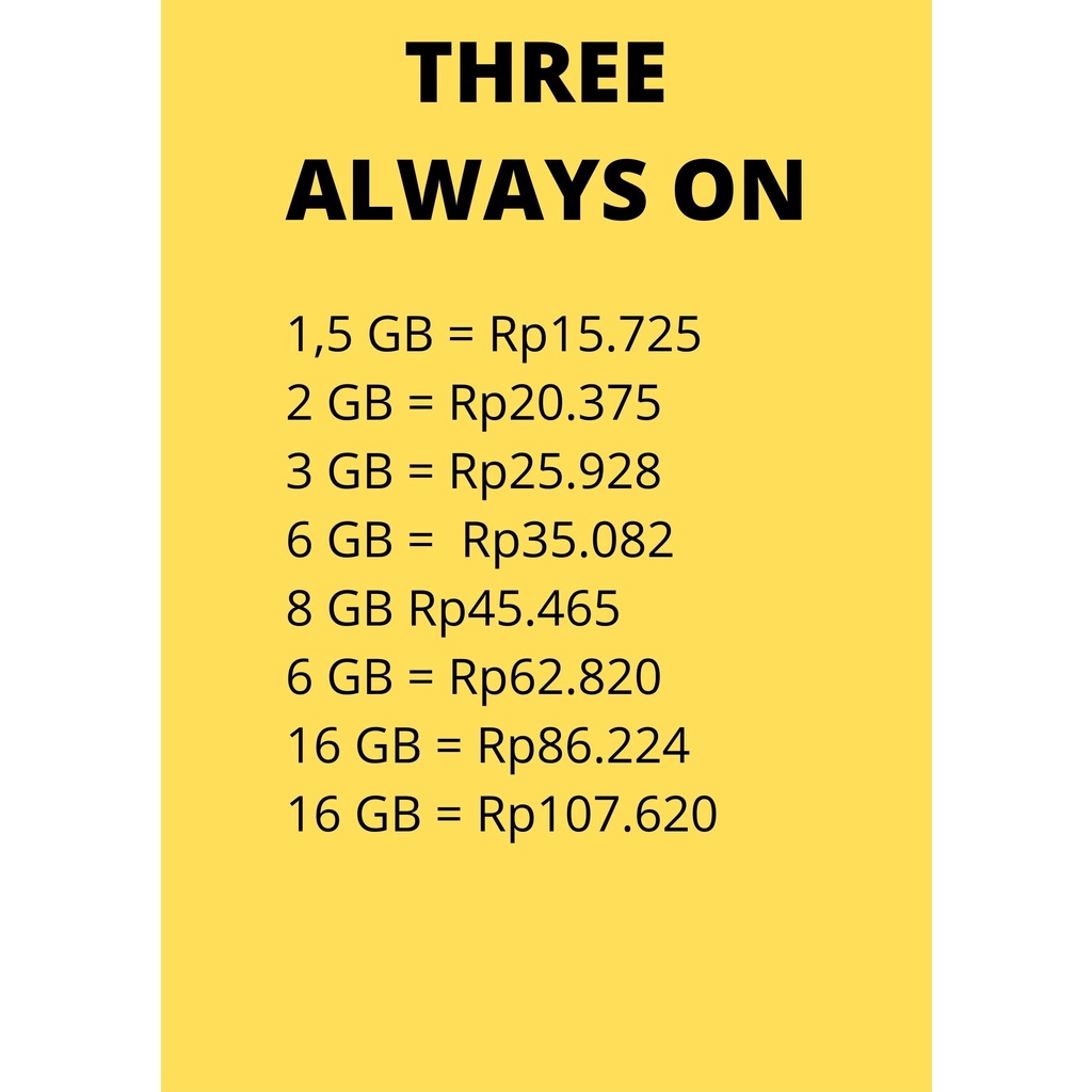 THREE ALWAYS ON UNLIMITED