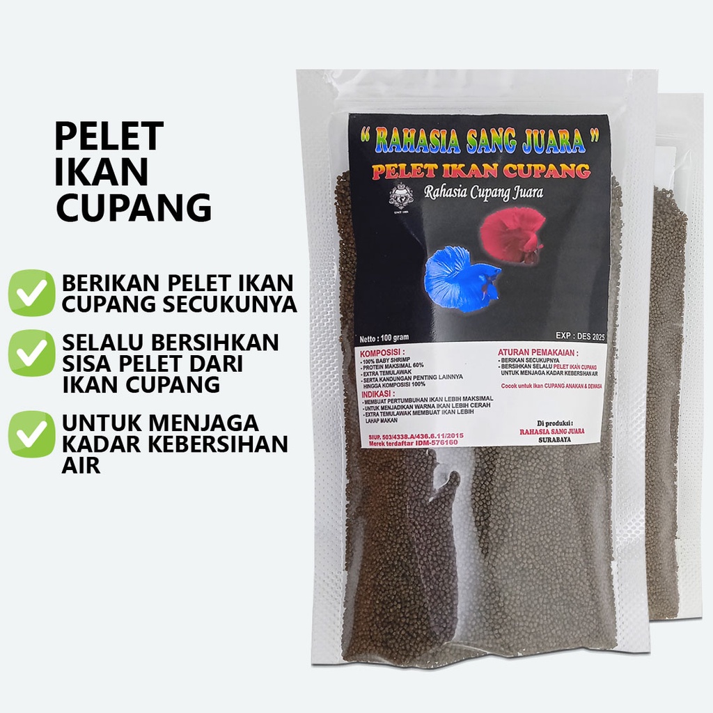 PELET IKAN CUPANG PAKAN IKAN CUPANG UNTUK WARNA MAKANAN IKAN CUPANG SEHAT BABY SHRIMP