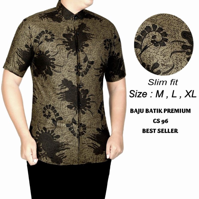 KEMEJA BATIK PRIA SLIM FIT COLINDION BATIK SOLO CBS725