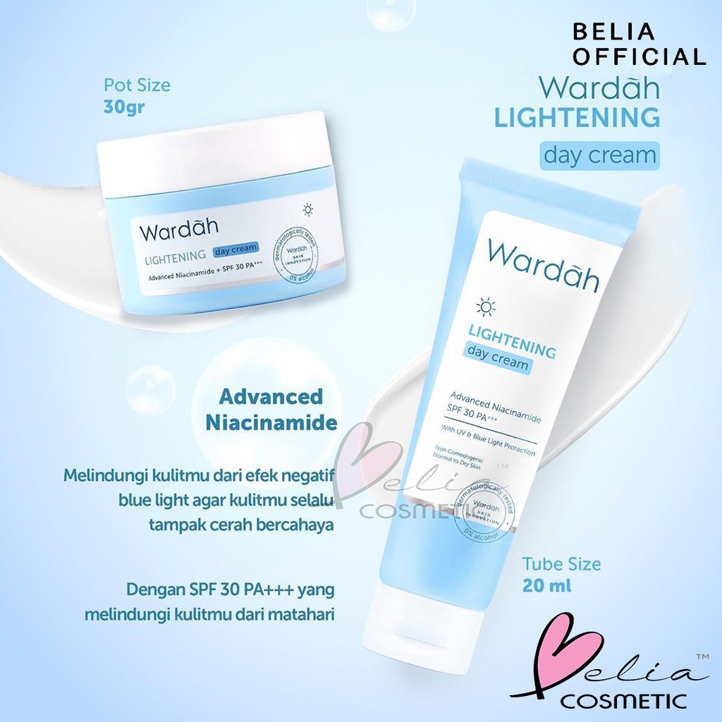 ❤ BELIA ❤ WARDAH Lightening Series | Day | Night Cream Face Serum Wash Foam Mask Scrub Toner Milk Cleanser Gentle Wash Micellar Water Facial Mist Krim Wajah Pagi Malam