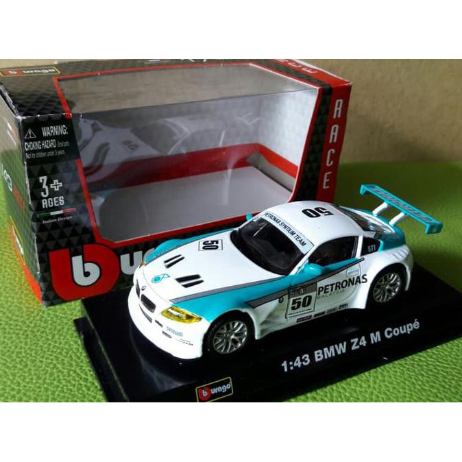 Bburago Diecast 1:43 - Bmw Z4 M Coupe Putih Biru - Termurah 