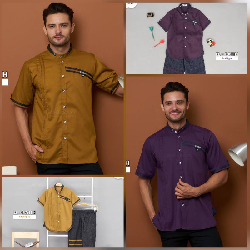 Kemeja Koko Couple Ahzarayy Terbaru ElFatih Series. Koko Couple Ayah Anak Original Ahzarayy