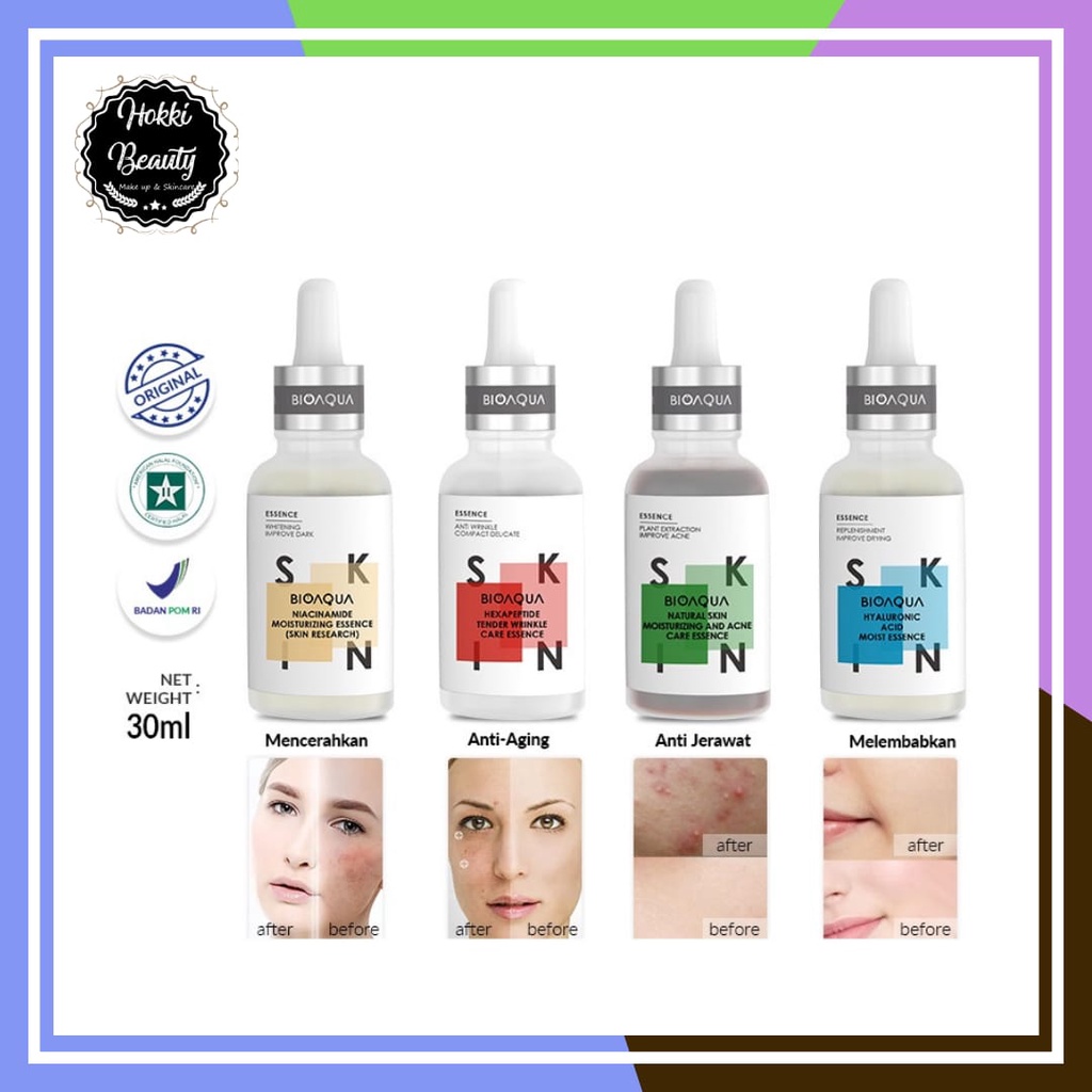 BIOAQUA Skincare Glowing Face Serum 30ml Niacinamide Brightening Serum/Hyaluronic Acid Serum/Anti Aging/Acne