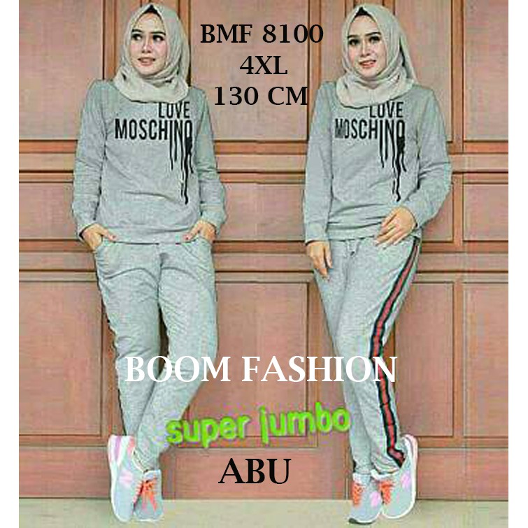 BOOM - SET TRAINING XL(5900), XXL(7333), 3XL(7711), 4XL(8100) Set Wanita Muslim Jumbo/ Set Olahraga Wanita