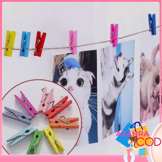 AZAHRA 3PCS Penjepit Kayu Wooden Clip Klip JepitanWOODEN CLIP