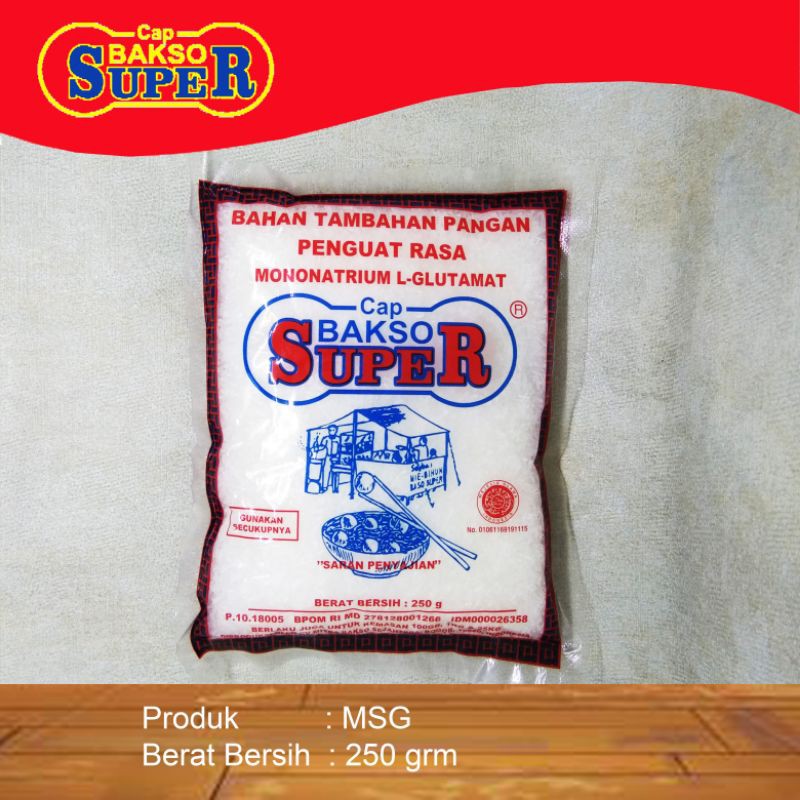 

MSG micin vetsin 250 grm Cap Bakso Super