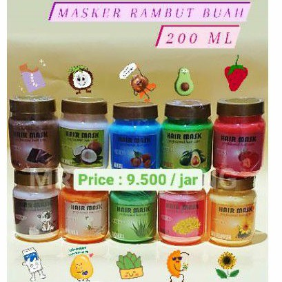 Z6 Masker Rambut Buah Alami 200ml| Hair Mask Fruit | Vitamin Serum Toner Conditioner Creambath Salon