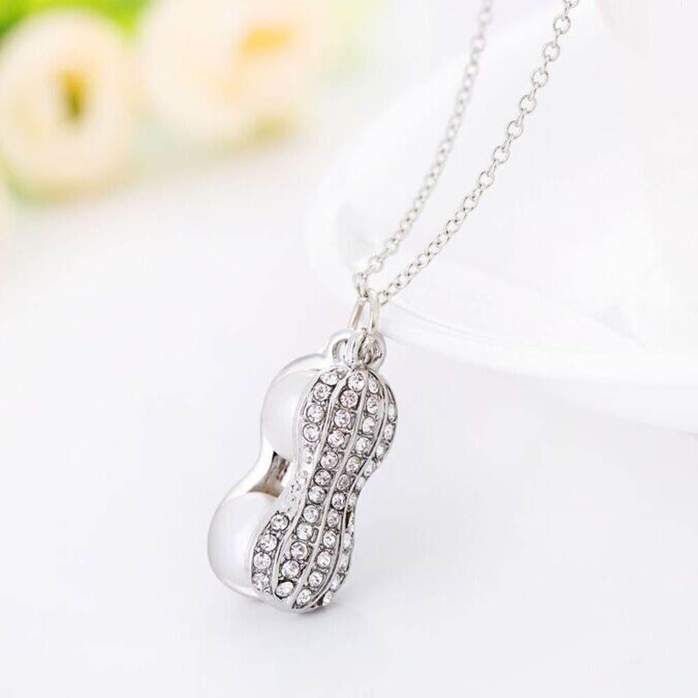 Needway Peanut Pearls Lady Girl Pearl Women Gift Necklaces Kalung Mengkilap Wanita Lucu