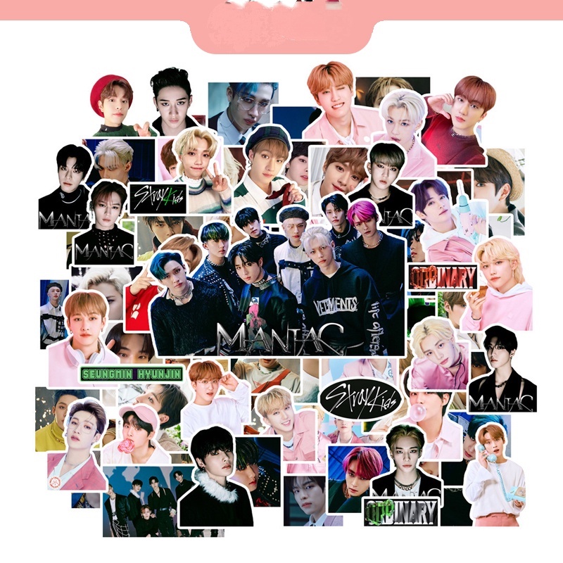 100pcs Stiker Anti Air Motif Idol Stray Kids Untuk Dekorasi Album Foto