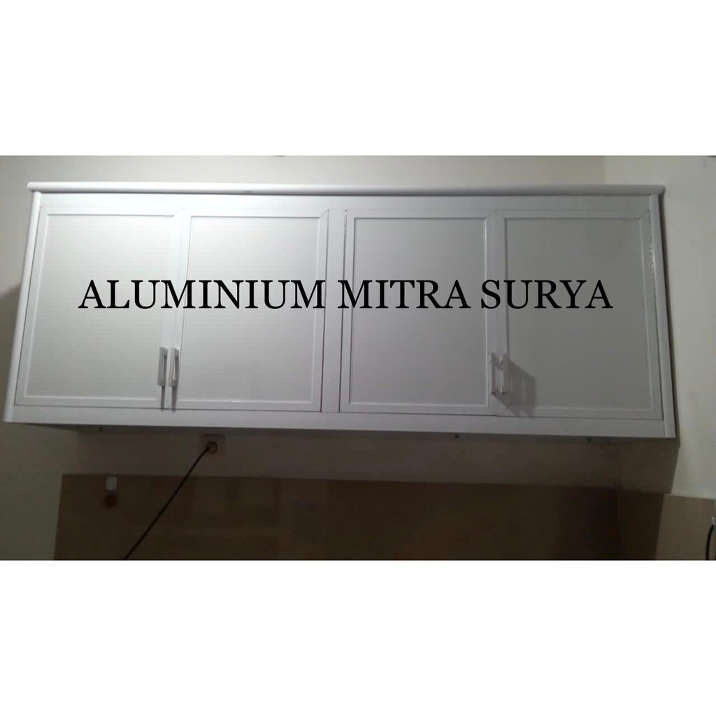Lemari Dinding Rak Gantung Kabinet Piring ACP Aluminium Anti karat Anti rayap Rumah Kamar Mandi Dapu