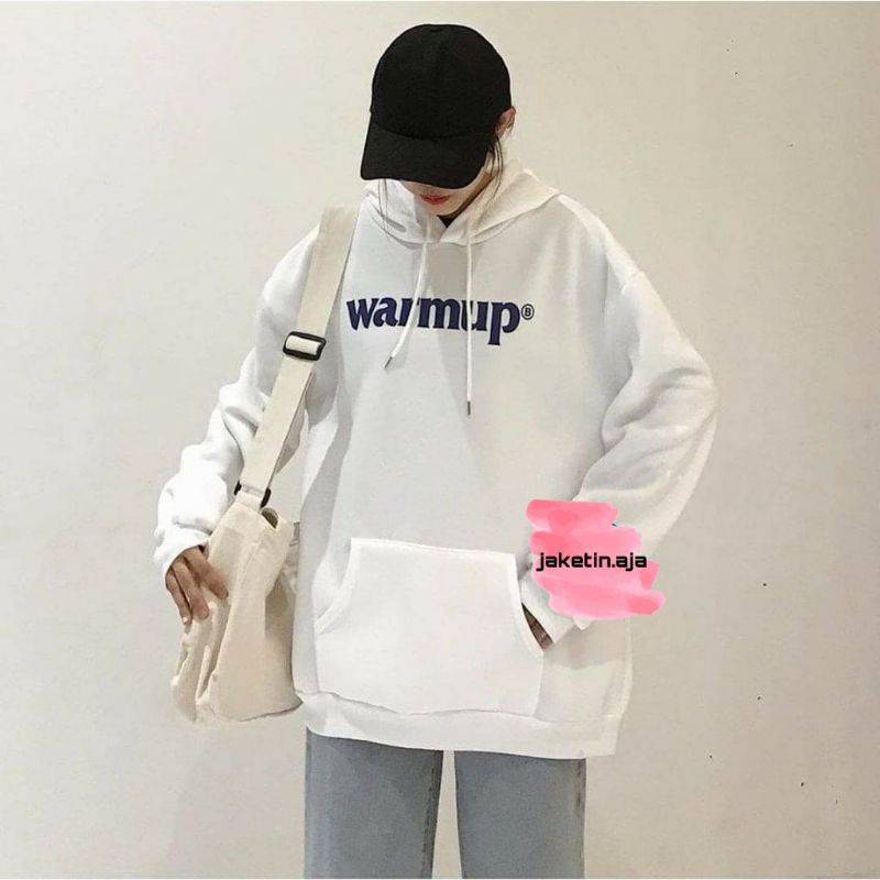 (S - 6XL) Hoodie WARMUP Korean Style BIGSIZE OVERSIZE Unisex Jaket Fleece Premium Jumbo S M L XL 2XL 3XL 4XL 5XL 6XL