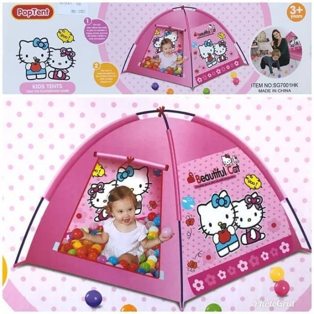 Tenda Mainan Anak Hello Kity - Tenda Lipat Outdoor Anak Camping