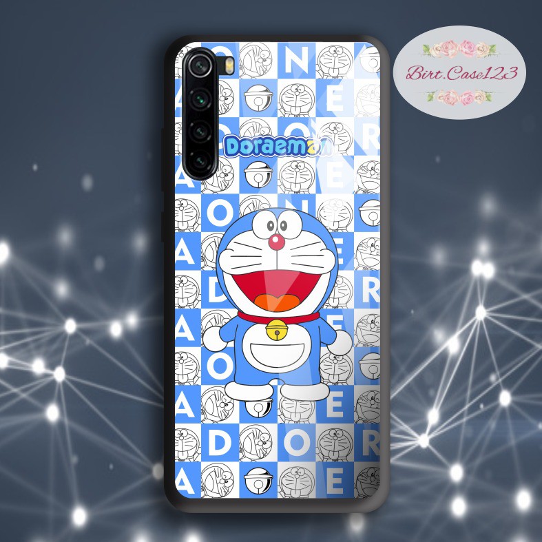 back case glass doraemon Oppo A3s A1k A5 A9 2020 A7 F9 A5s A31 A52 A53 A92 A37 A57 A59 A71 BC5092