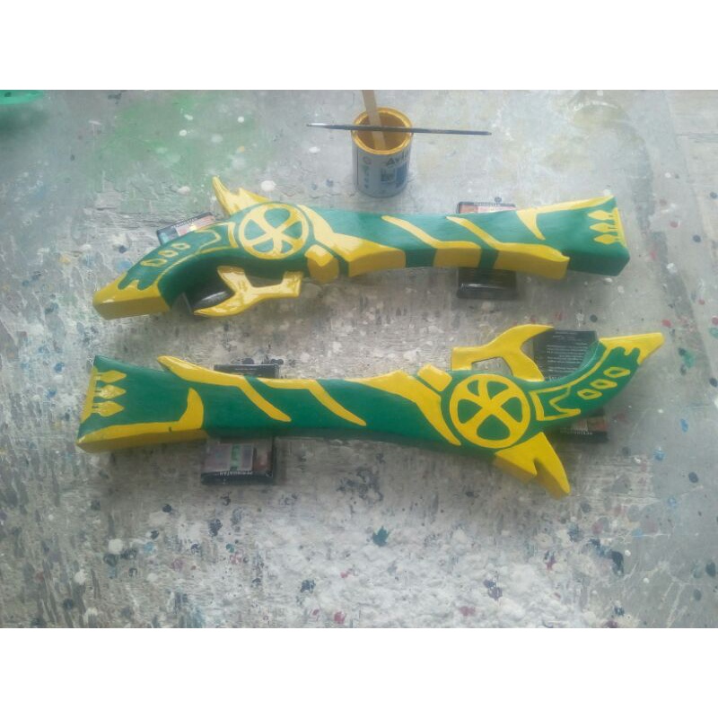 senjata mainan anak skin ff shotgun emerald power