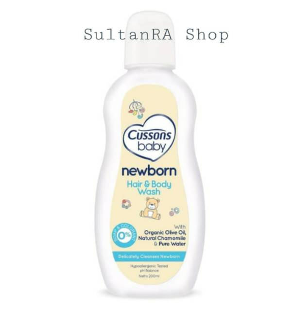 Cussons Baby NEWBORN Hair &amp; Body 200 ml | 100ml | Shampo Sabun Cair Bayi Delicately Cleanses Newborn