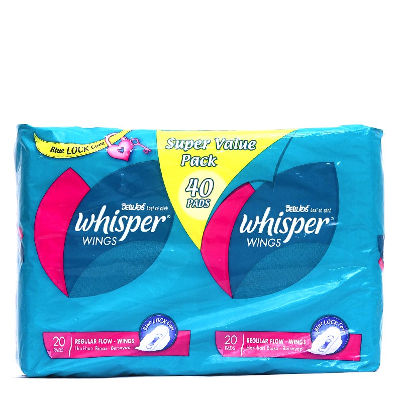 PROMO WHISPER REGULER FLOW WINGS 40S TERMURAH