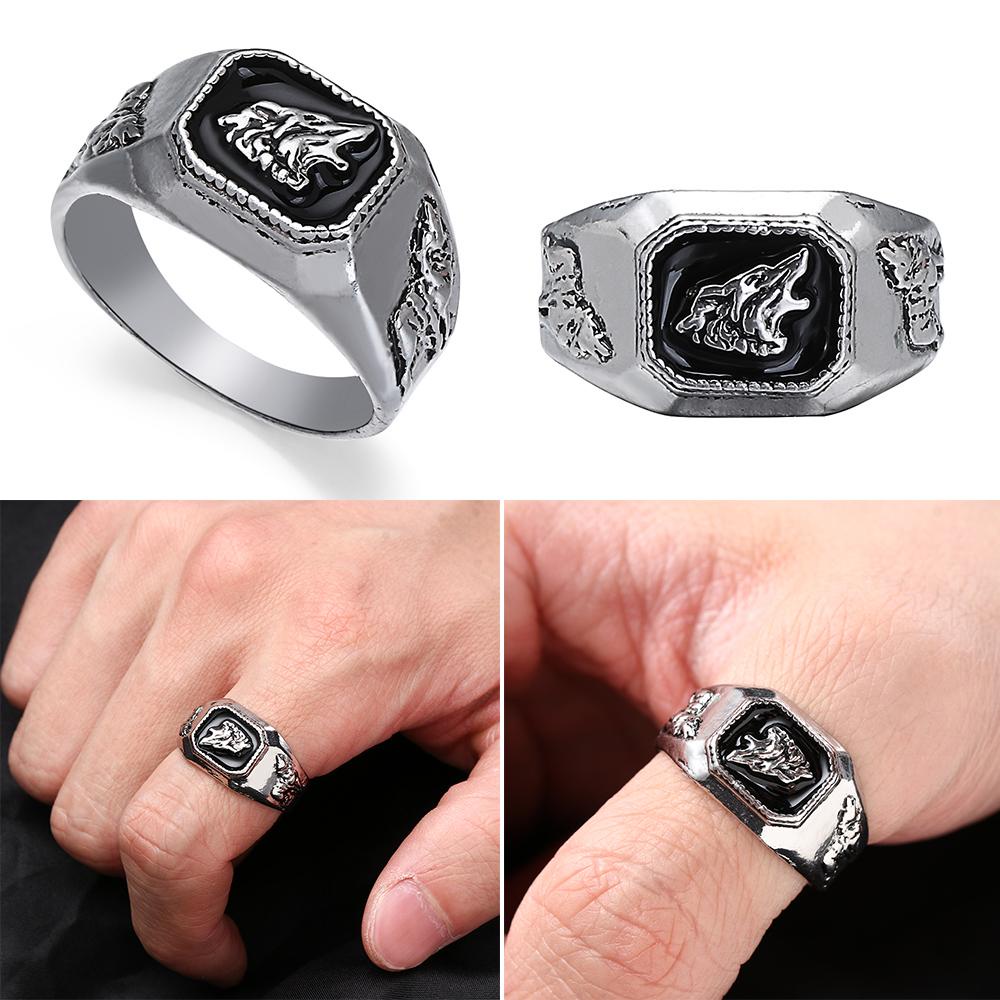 Preva Cincin Pria Fashion Gaya Punk Eropa Dan Amerika Bahan Alloy Diukir