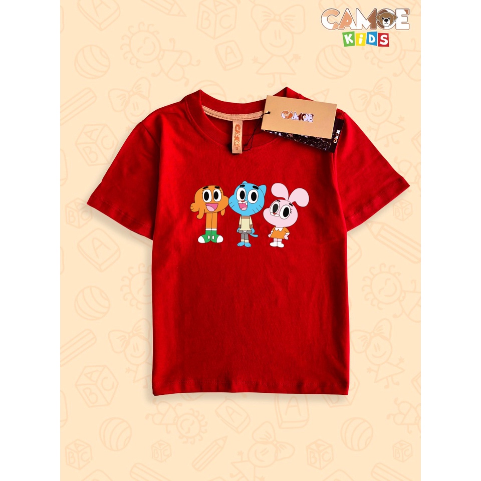 kaos baju anak kids premium gumball waterson darwin anais