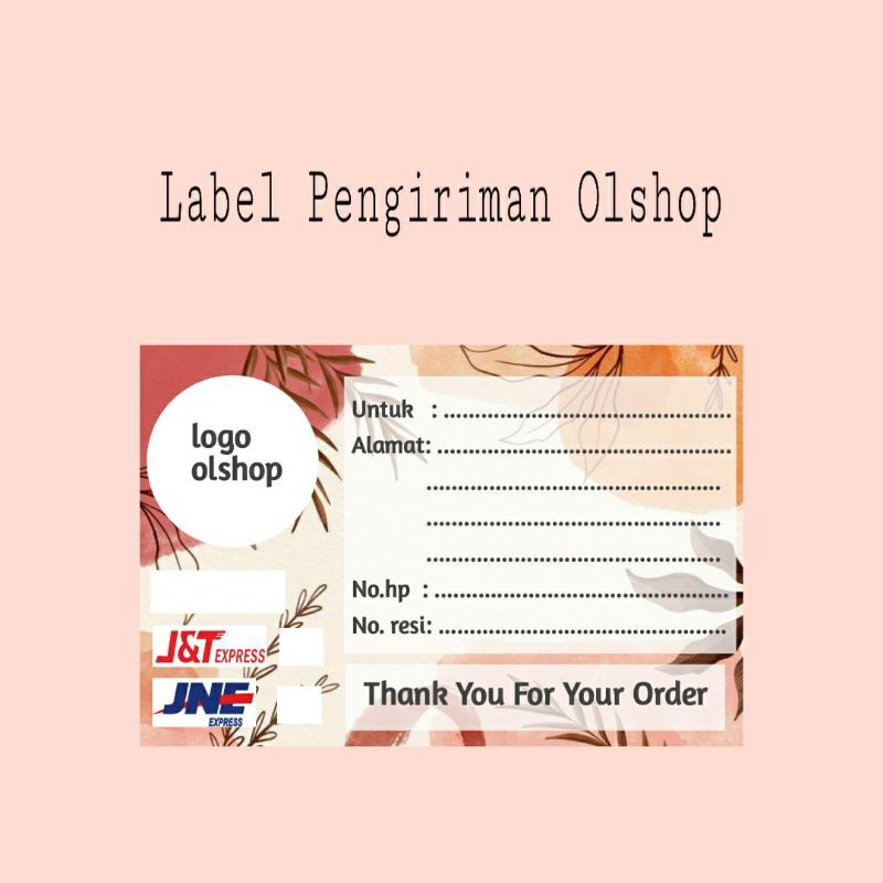 

Label Pengiriman Olshop (Minimal order 50 lembar)